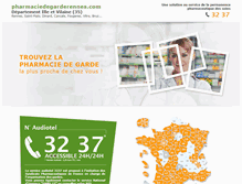 Tablet Screenshot of pharmaciedegarderennes.com